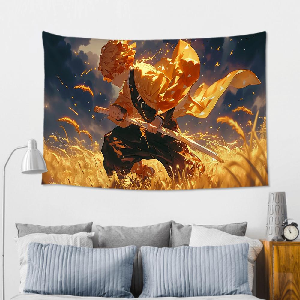 AAgatsuma ZZenitsu Tapestry Room Decor Wall Cloth Party Hanging Background Room Decor Baby Room