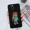 Чехол для Apple iPhone X XS XR SE 14 13 12 11 8 7 6 Pro Max Mini задние крышки милый медведь мультфильм ударопрочный жидкий силиконовый чехол для телефона для пары iPhone