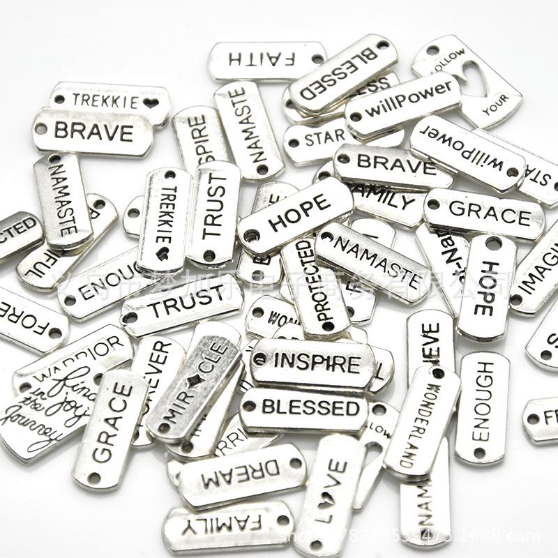 Винтажная золотая подвеска-бирка с вдохновляющим словом для изготовления ювелирных изделий