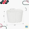 Balcony Flowerpot for Balustrade with Hanging Handle White 20cm 4 pcs
