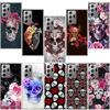 Цветочный Сахарный Череп Чехол для Телефона Для Samsung S24 S23 FE S22 S25 Ultra S21 Plus Galaxy S20 FE S25 Edge Cover Capa Мягкий ТПУ Fundas Co