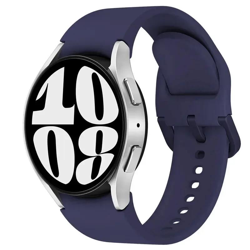 Силиконовый ремешок Для Samsung Galaxy watch 6 4 Classic 47мм 43мм 46мм Изогнутый оригинальный сменный ремешок Для Watch 7 6 5 4 40мм 44мм