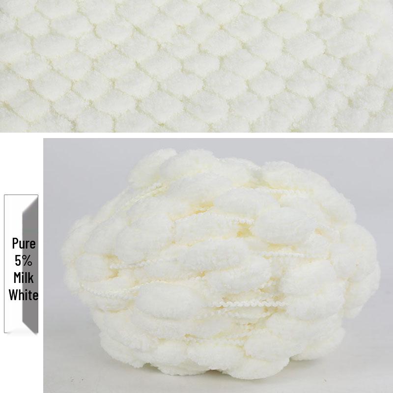 Handmade Chunky Yarn Pom-Pom Blanket Mat & Car Seat Cushion