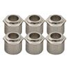 Musiclily Ultra Brass Hex Head Conversion Bushing для гитарных колков 6 мм на 10 мм, никель, современный/винтажный, (Набор 6)