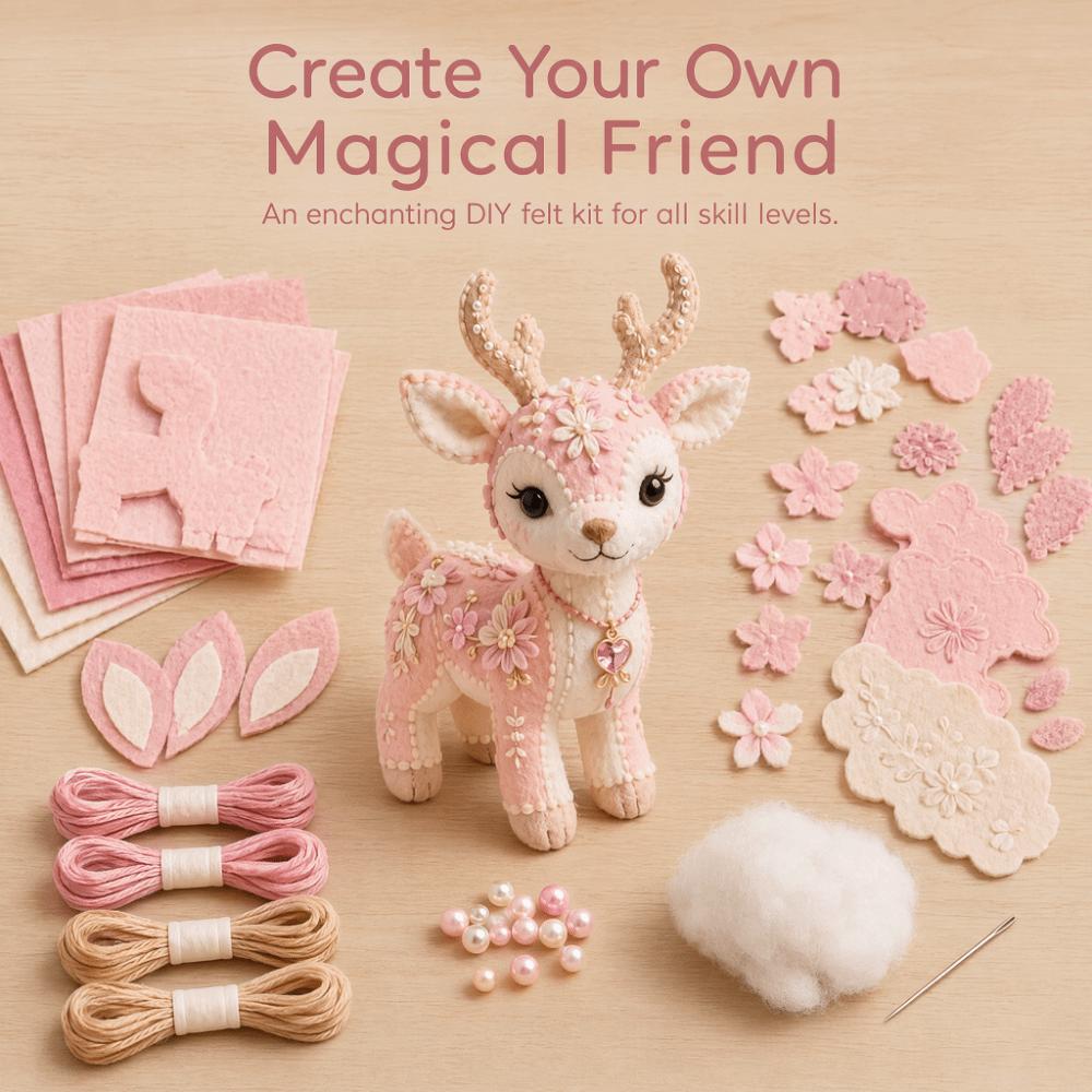 Creative Design Animal Patchwork Set Floral Fabrics Animal Toy Craft  For Adult Beginners