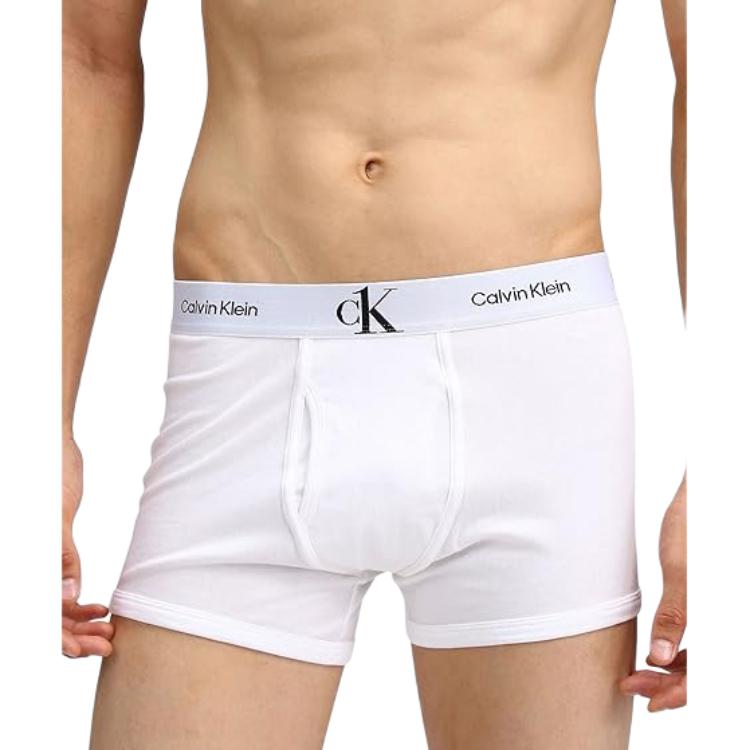 Calvin Klein One Gravity Band SS23 Waist Logo Жаккардовые шорты-боксеры Мужское нижнее белье Белый NB3307-100