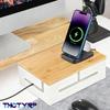 THCTYRP Бамбуковый шнур Кабельный органайзер Сетевой фильтр Скрытое хранение проводов Настольный ящик Большого размера, Ящик, Хранение, Ящик, Настенный и для использования, Белый,