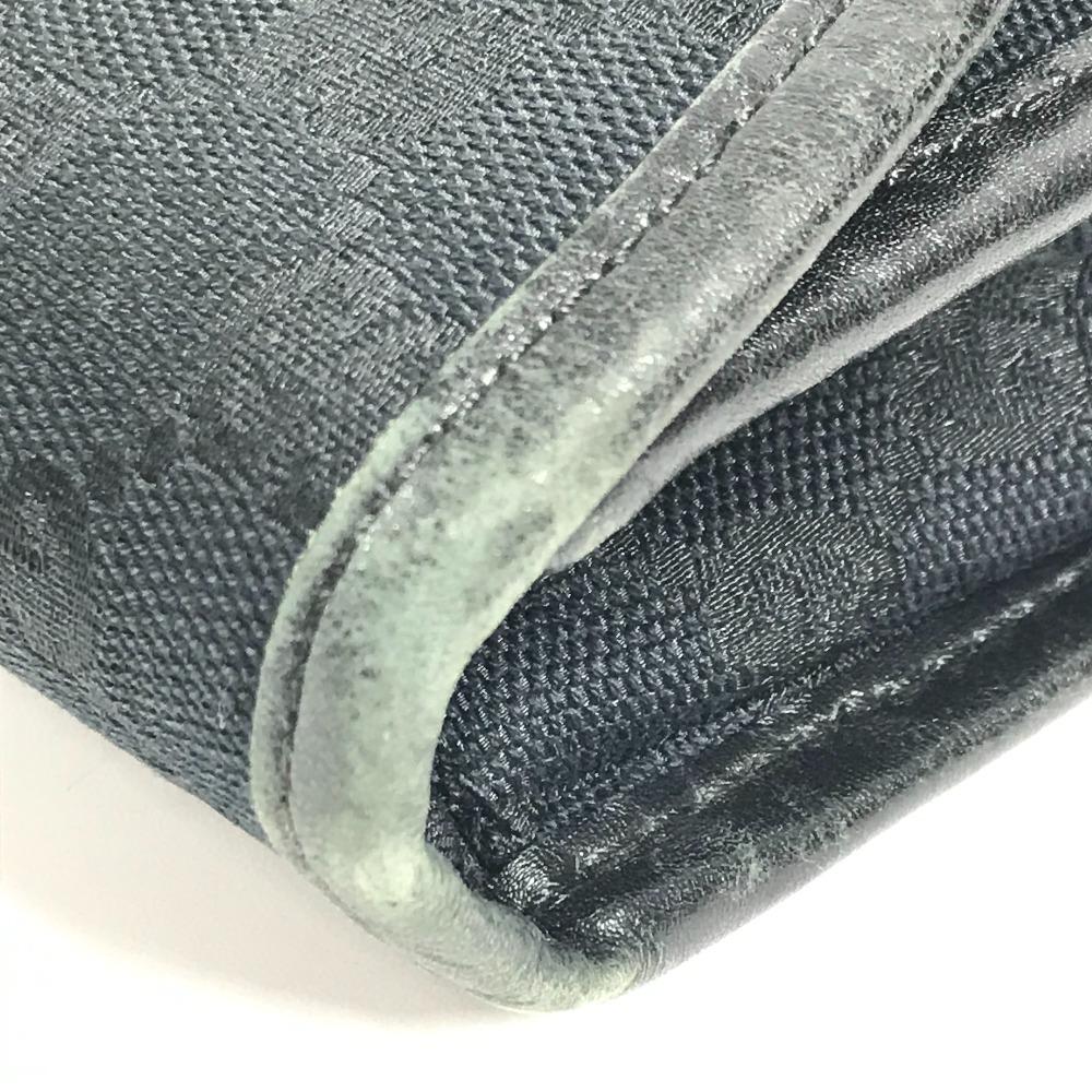 GUCCI 145852 Logo GG Bag Pouch Flap Cluch Bag Clutch bag GGCanvas/Leather Black