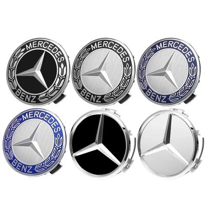 Автомобильная наклейка 2025 Горячая Для Mercedes Benz 75MM Автомобильный стайлинг Центральные колпачки колес Замена для Mercedes Benz W211 W203 W20
