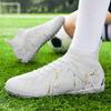 Футбольные бутсы с высоким верхом, нескользящие спортивные футбольные бутсы, шипованные, студенческие, для игры в футбол в помещении, тренировочные бутсы