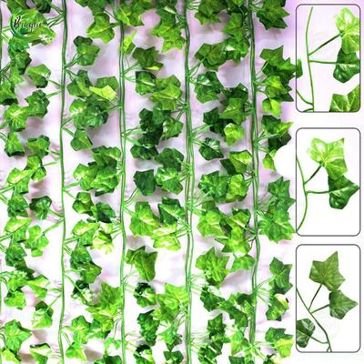 200 см искусственные растения лианы зеленые листья плющ виноградная лоза для дома свадебный декор оптовая продажа diy подвесная гирлянда искусственные цветы