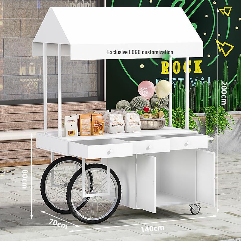 Street Stall Cart for Hotel Exhibitions, Mall Flower Displays, Specialty Promotions, and Event Showcases