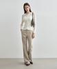 MONGDOL Semi-Bootcut Slacks Beige Mdpt021Beige