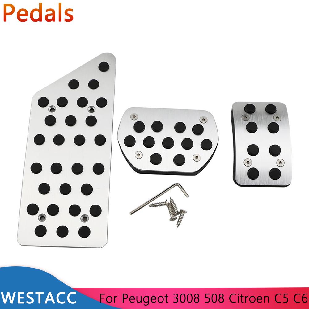 Автомобильные педали для Peugeot 3008 2013-508 2011-2018 для Citroen C5 2013-C6 2017-крышка педали газового тормоза