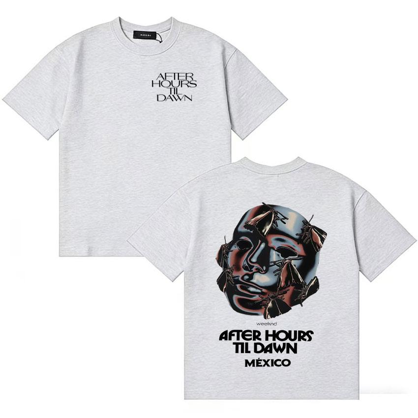 Rapper The Weeknd After Hours Til Dawn Mexico Tour Tide Summer Cotton T Shirts Loose Oneck Short Sleeve