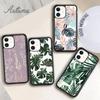 Leaf Pattern Phone Case for iPhone 11 12 13 14 Pro Max Mini X XR XS SE 2020 5 6S 7 8 Plus Samsung Galaxy S21 S22 Cover Shell