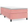 Cadre de lit avec matelas - Maison Exclusive - 100x200 cm - Velours rose - Confort optimal