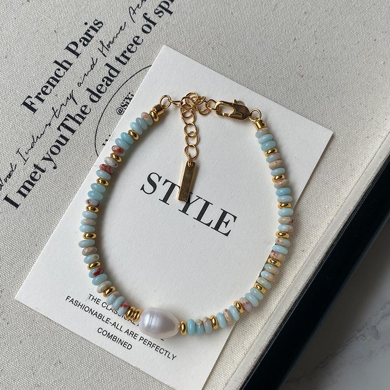 Ожерелье из камня Шоушань, цепочка на ключицу из натуральной змеиной кожи с бусинами, простая литературная и ретро-цепочка на шею из пресноводного жемчуга высокого класса