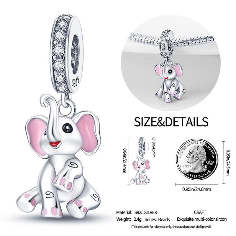 New Copper Bow Star Love Pink Series Charm Beads Suitable For 3Mm Original Bracelet Diy Fashion Jewelry Gift