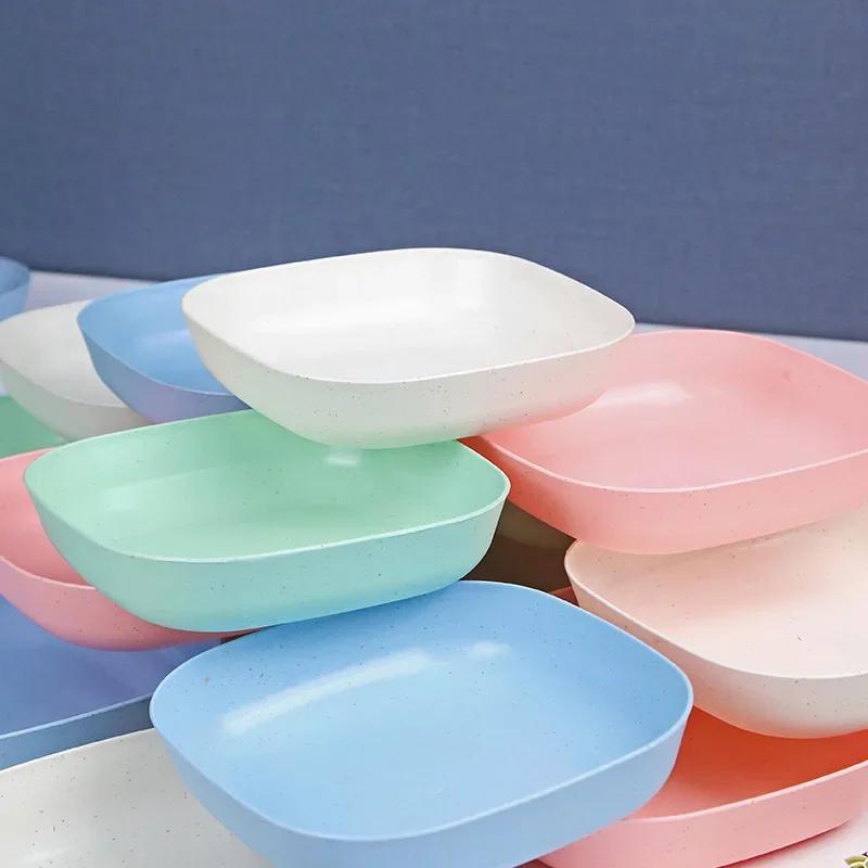 Квадратная мусорная тарелка, костяная тарелка, пищевая тарелка, фруктовые закуски, походная столовая посуда, тарелка в форме сердца, салатницы