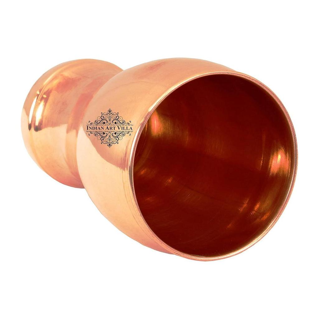 Бокал для вина из чистой меди 5,5" x 3,0" | Вместимость 490 мл | Для пива, вина, коктейлей | Бар, дом, отель, ресторан, набор из 4 штук