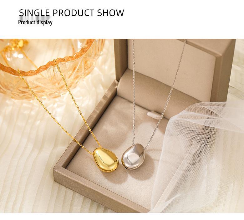 S925 Silver Pigeon Egg Necklace: Elegant Water Drop Pendant On Clavicle Chain