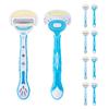 Kaijirushi Aquafit 9pcs+1 Razor Women's Razor Women's Razor T-shaped Disposable