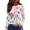 Women's Casual T-shirt 3D Printed Floral Floral Print Round Neck Retro Elegant Long Sleeves Women's Fashion Pullover Long Sleeve