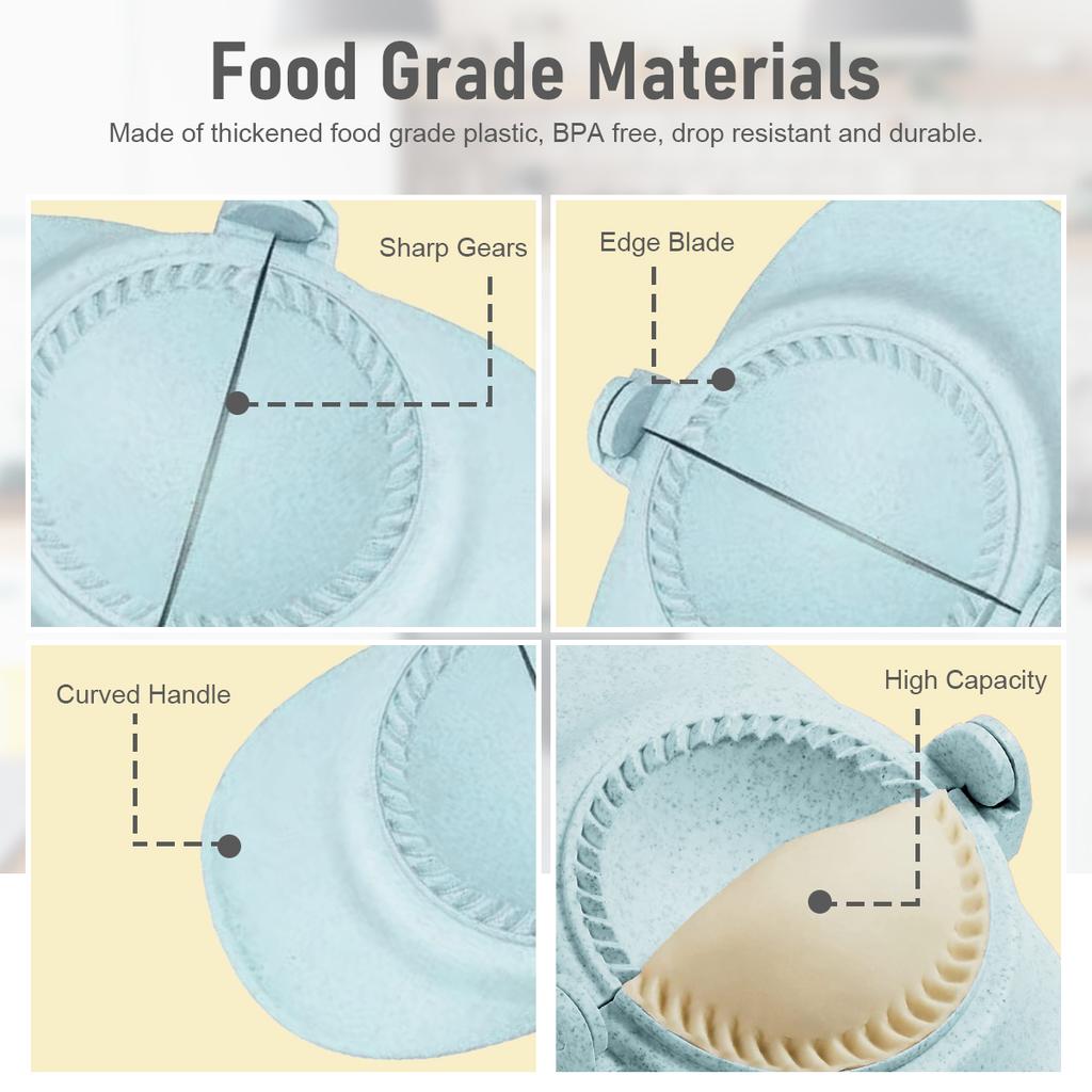 7 шт., многоразовая форма для приготовления пельменей, пресс-форма для пельменей с 3 ножами для теста и 1 ложкой, безопасная машина для приготовления пельменей из нержавеющей стали 304