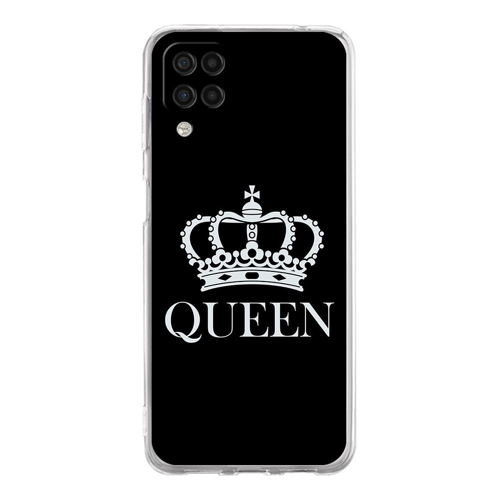 Phone Case for Samsung A13 A15 A25 A51 A71 A21S A11 A31 A52 A41 A23 A53 A73 A32 5G A03S A05s Cover Couple Style Crown King Queen