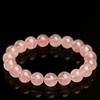 Hongchu Crystal Natural7A Premium Smooth Grapefruit Pink Round Bead Bracelet Creamy Pink Crystal Bracelet