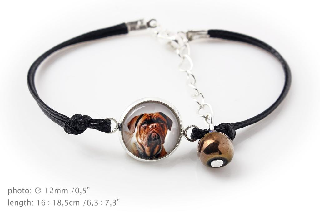 Dogue de Bordeaux, French Mastiff, Bordeauxdog - bracelet with your photo handmade, unique jewelry from the Art-Dog brand