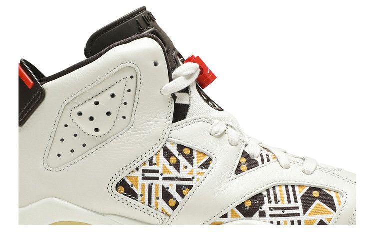 Kids' Sneakers Nike Jordan 6 Retro Quai 54 (2020) (GS) Sail/Team Orange-Gum Light Brown-Baroque Brown