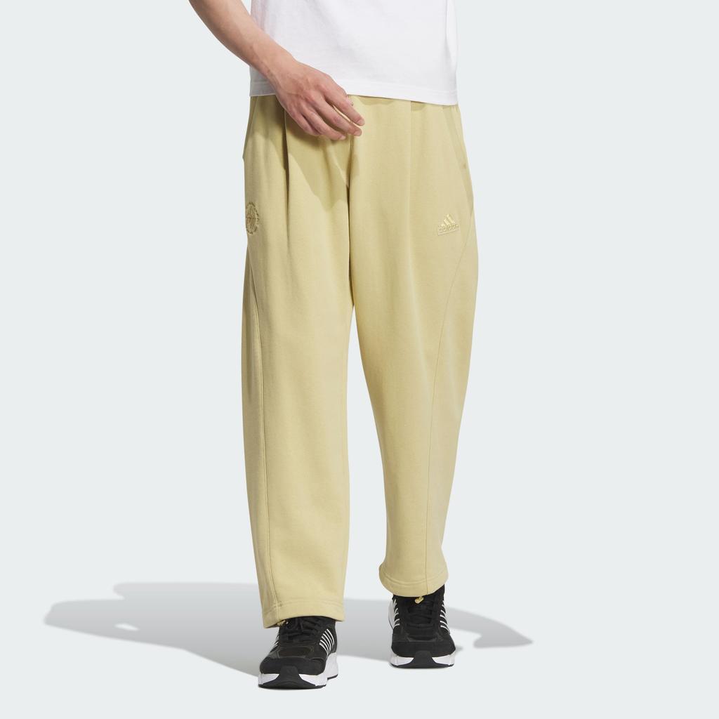 Adidas FW24 ST Теплые трикотажные джоггеры серии Удобные модные спортивные повседневные брюки мужские низы песочно-коричневого цвета JI8626