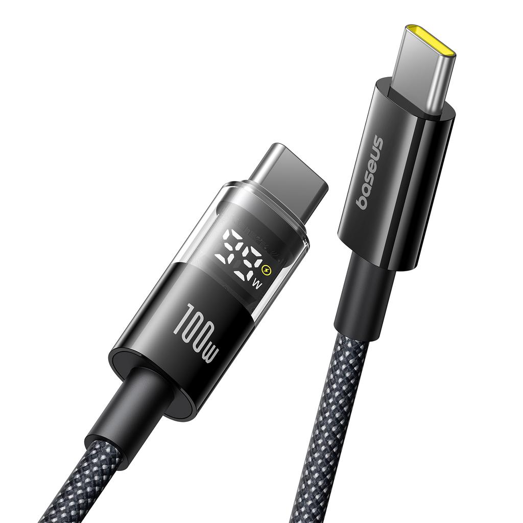 BASEUS Dispaly II 1m Charger Cable Fast Charging 100W Type-C To Type-C Data Cord