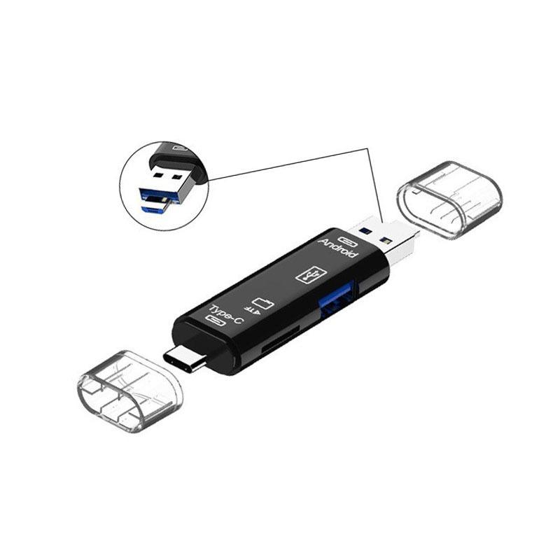 Кардридер USB2.0 Type-c Android Мобильный компьютер Многофункциональный OTG2.0 TF/USB-накопитель