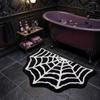 Half Round Spider Web Carpet Non-slip Floor Mat Creative Halloween Doormat  for Bathroom&Bedroom