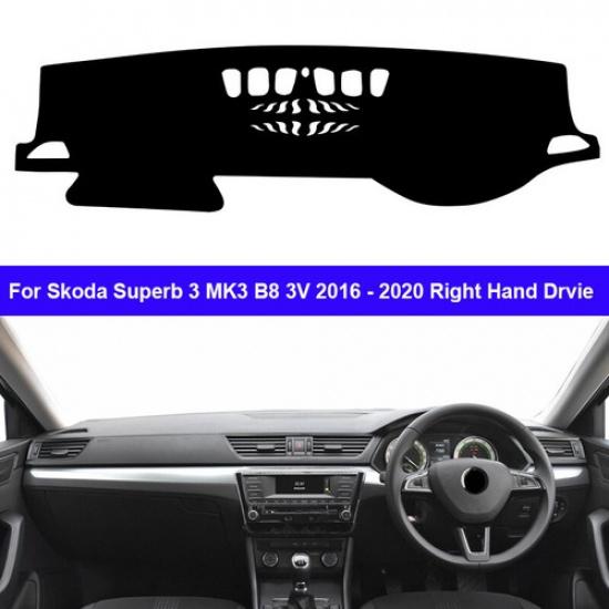 Car DashMat Dashboard Cover Carpet For Skoda Superb 3 MK3 B8 3V 2016 -