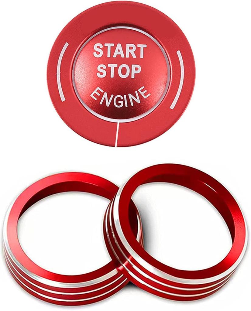 TosmisyX-TRAIL X-Trail T32 Кнопка запуска двигателя Декоративное кольцо Ручка переключателя регулировки кондиционера Металлическое декоративное кольцо Эксклюзивный дизайн