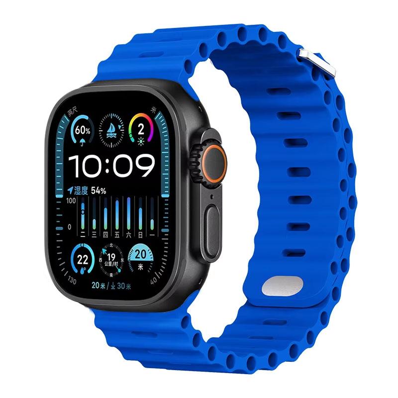 Силиконовый ремешок 'Океан' для Apple Watch Band Ultra 3/2 49мм 46мм 45мм 42мм 44мм 41мм Спортивный браслет iWatch 11 10 9 8 7 6 5 SE ремешок