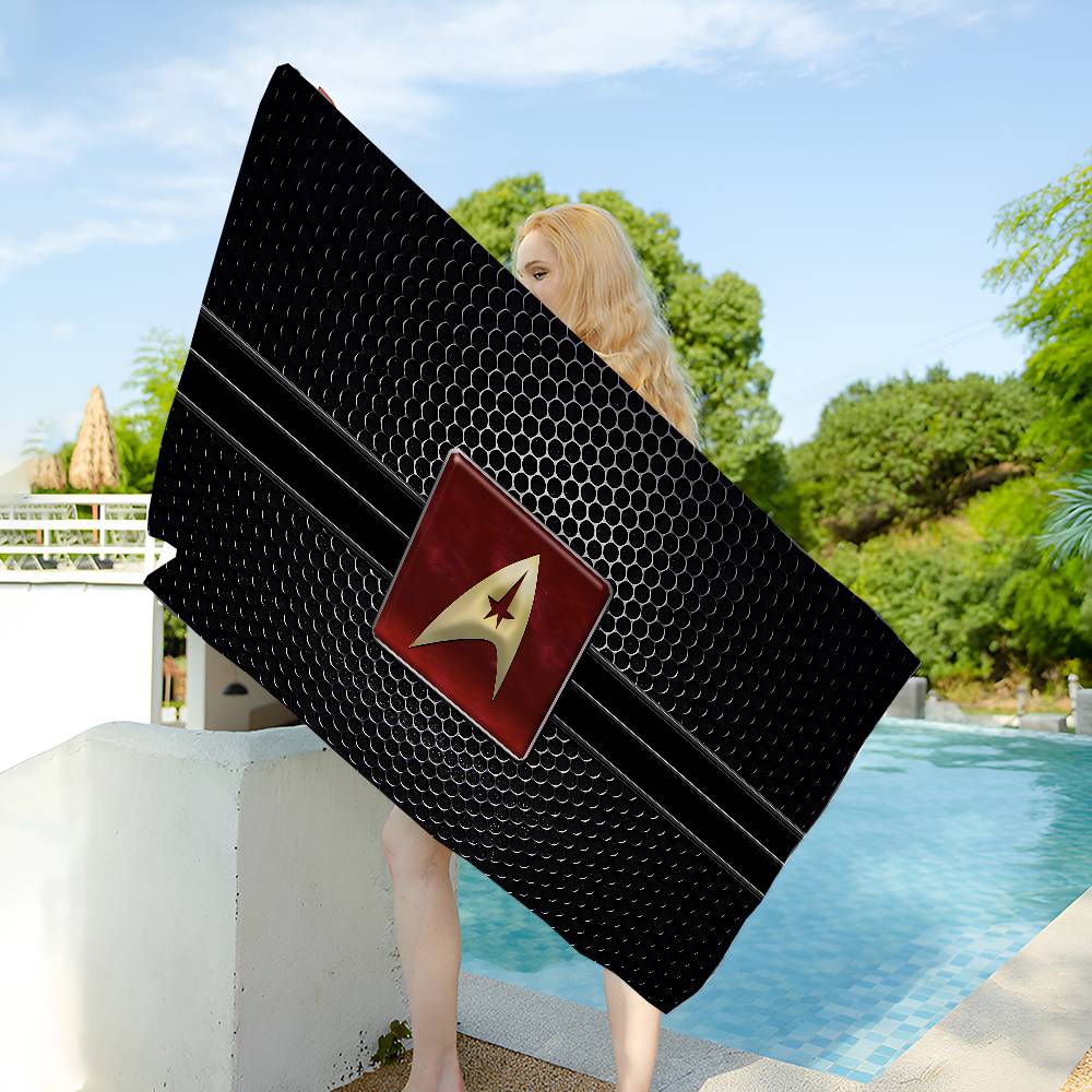 Популярная фантастика S-star T-trek Фильм Микрофибра Пляжное полотенце Впитывающее Быстросохнущее Мягкое Йога Плавание Курорт Альпинизм Полотенце