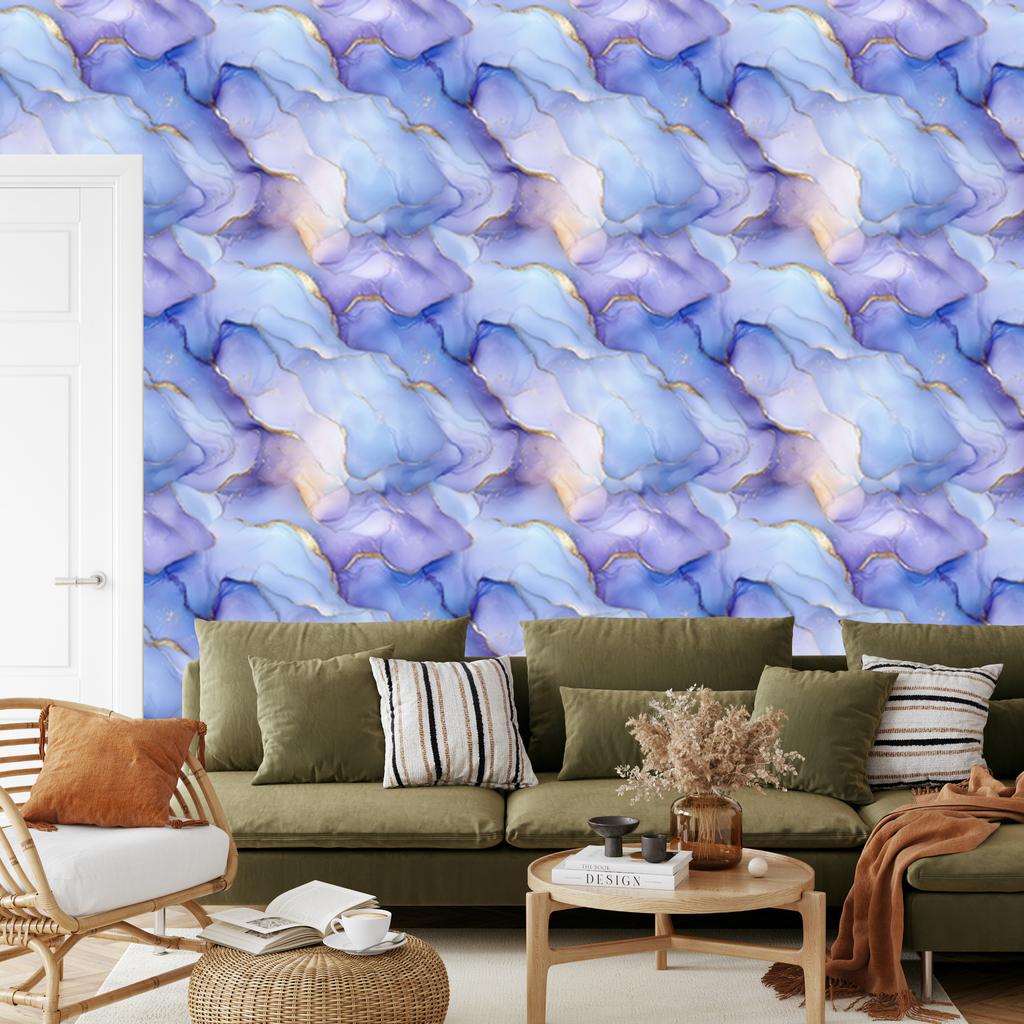 Ink blue wallpaper, azure center for living room and bedroom 50x1000