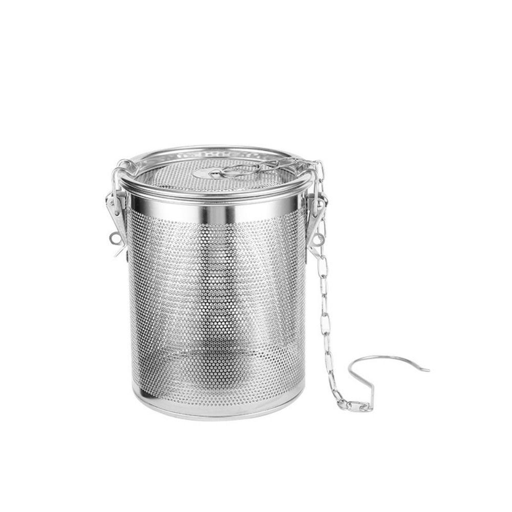 New Stainless Steel Seasoning Cage Kitchen Tools Basket Seasoning Strainer Stew Round Seasoning Ball