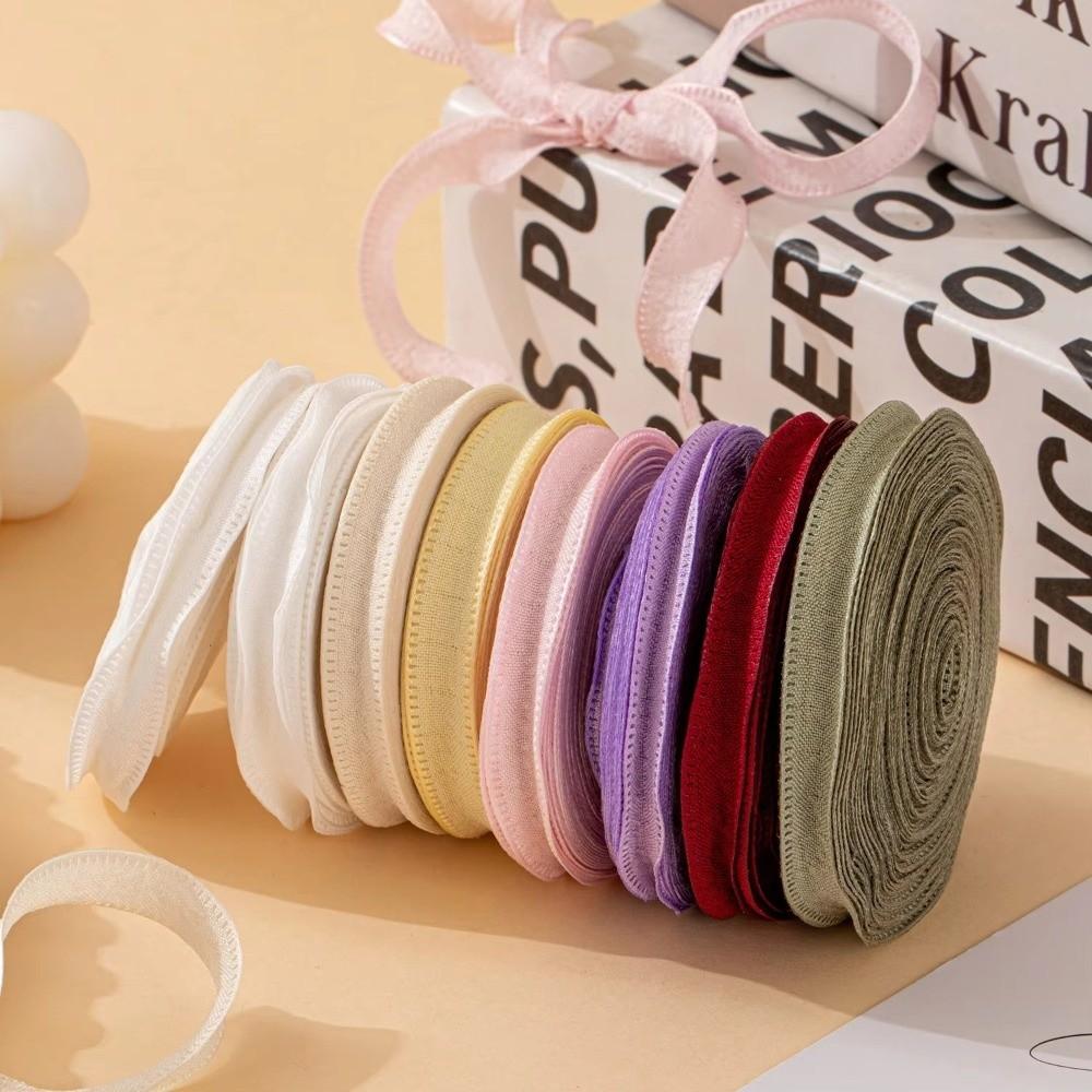 1Roll 10 Yards Wrinkle Ribbons DIY Craft Flower Envelopes Ribbons Gift Box Wrapping Ribbons
