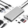 Универсальный USB-C хаб 11-в-1, адаптер Type-C, мини-док-станция, высокоскоростной
