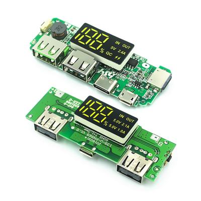 Светодиодный двойной USB 5 В 2,4 А Micro/Type-C USB мобильный блок питания 18650 модуль зарядки литиевая батарея плата зарядного устройства защита цепи