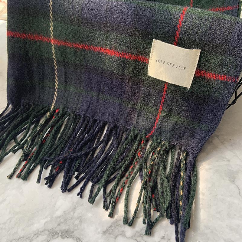 Роскошный кашемировый женский шарф, весенне-зимняя клетчатая накидка в клетку, накидка в стиле оперы, женский палантин, бандана, шарфы, головной платок