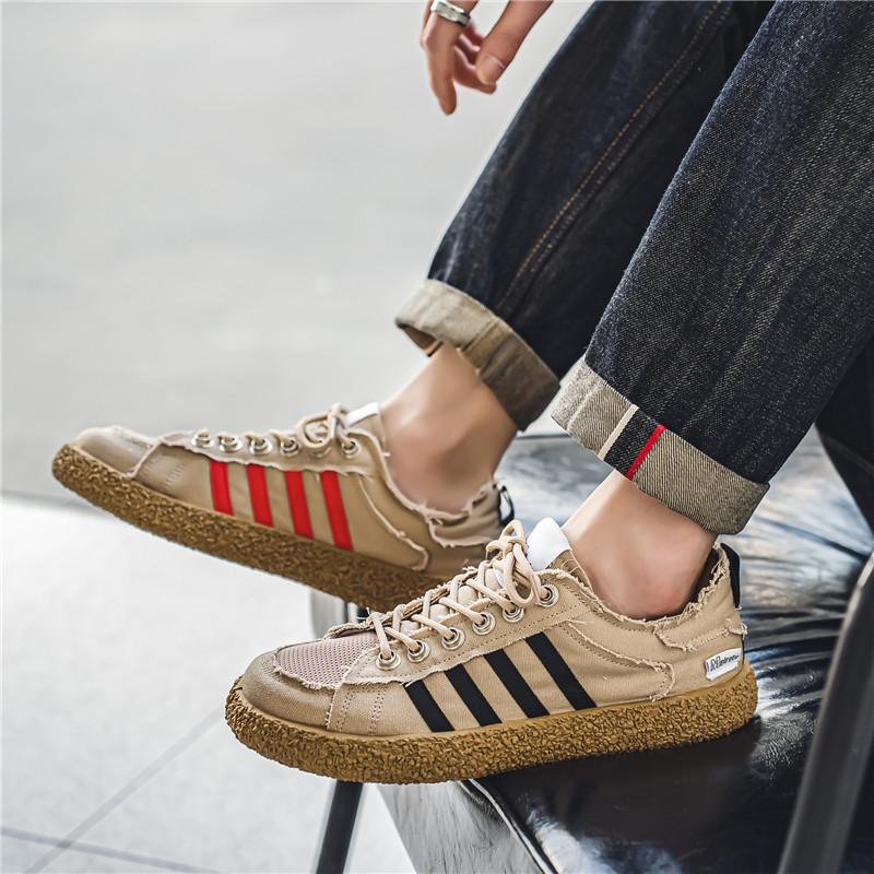 2024 Vintage Green Мужские парусиновые кроссовки Роскошные дышащие мужские вулканизированные туфли Дизайн Повседневные плоские кроссовки Мужские эспадрильи