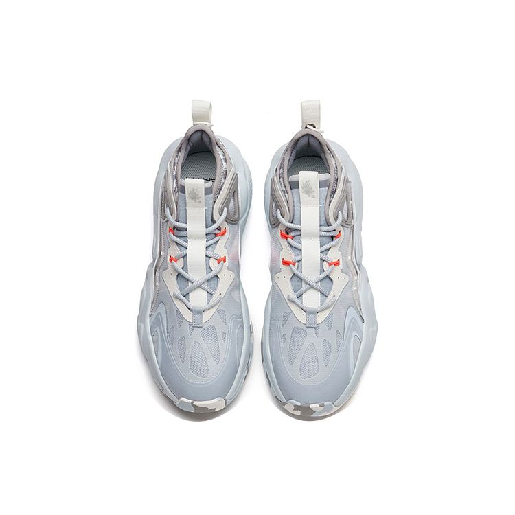 Anta Крутые легкие прочные повседневные кроссовки Weifeng с низким верхом, мужские кроссовки серо-белого цвета 112228080-4