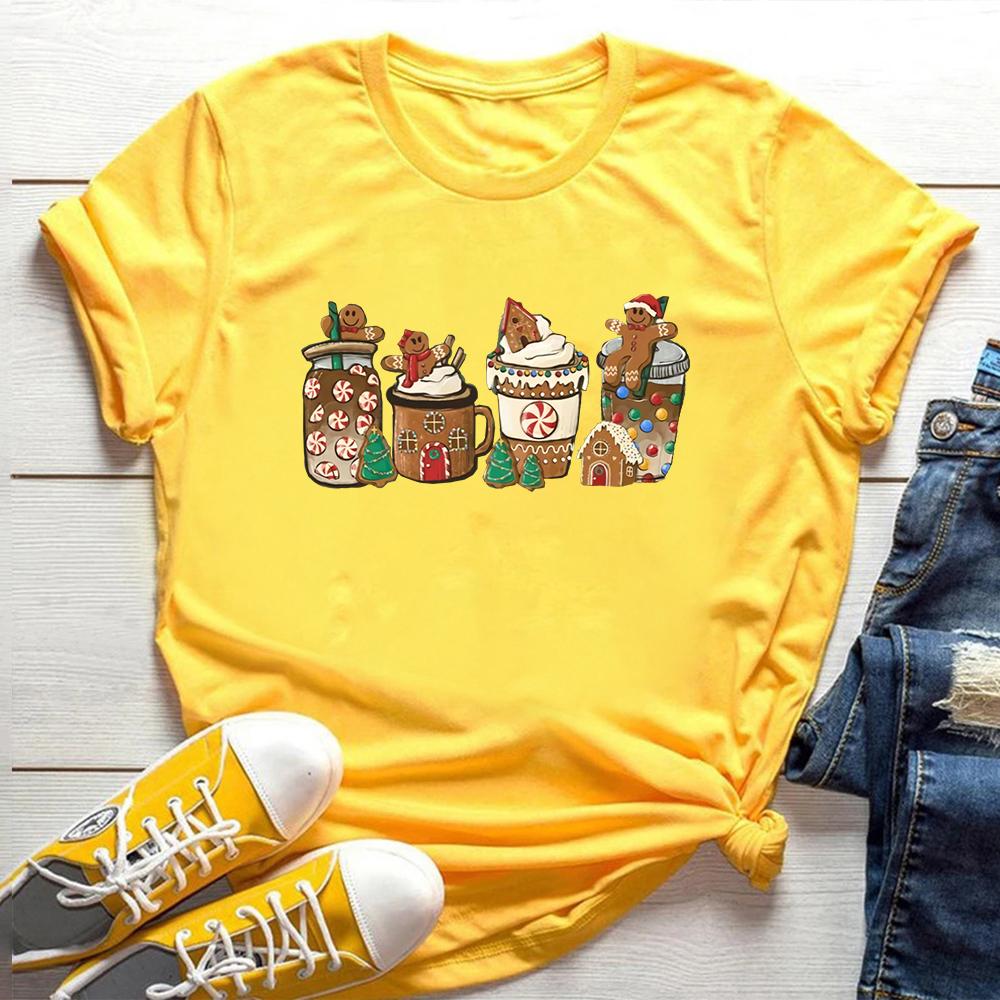 Christmas Coffee Tshirt Christmas SnowUnisex Cookies Graphic Tee Vintage Worker Winter SnowUnisex Xmas Shirt Latte Coffee Lover Gift